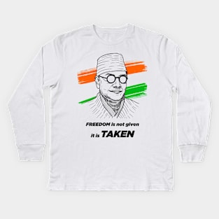 Netaji Subhas Chandra Bose Kids Long Sleeve T-Shirt